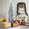 Sapin de Noël artificiel enneigé étroit 229 × 67 cm - SAFSTAR