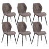 4491fe6d-d8b7-48eb-b0a3-a69cd6e9af0f-1 Lot de 6 chaises EGOONM en tissu aspect lin et pieds métal