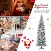 Sapin de Noël artificiel enneigé étroit 229 × 67 cm - SAFSTAR