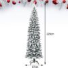 Sapin de Noël artificiel enneigé étroit 229 × 67 cm - SAFSTAR