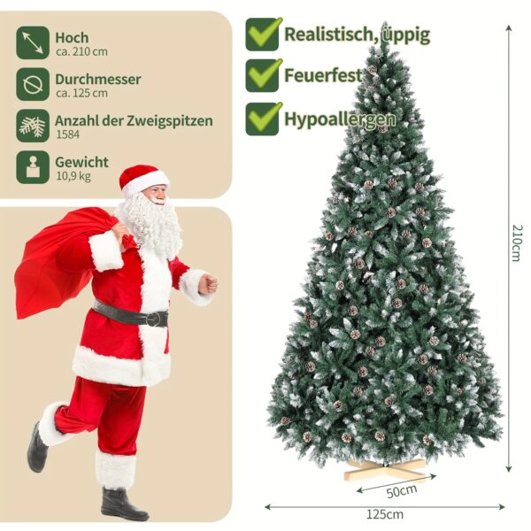 Sapin de Noël artificiel enneigé - 150, 240 ou 270 cm - LIFERUN