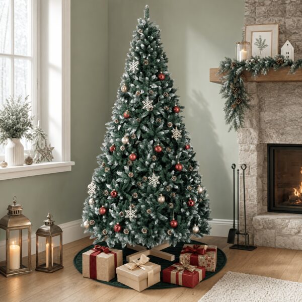 Sapin de Noël artificiel enneigé - 150, 240 ou 270 cm - LIFERUN