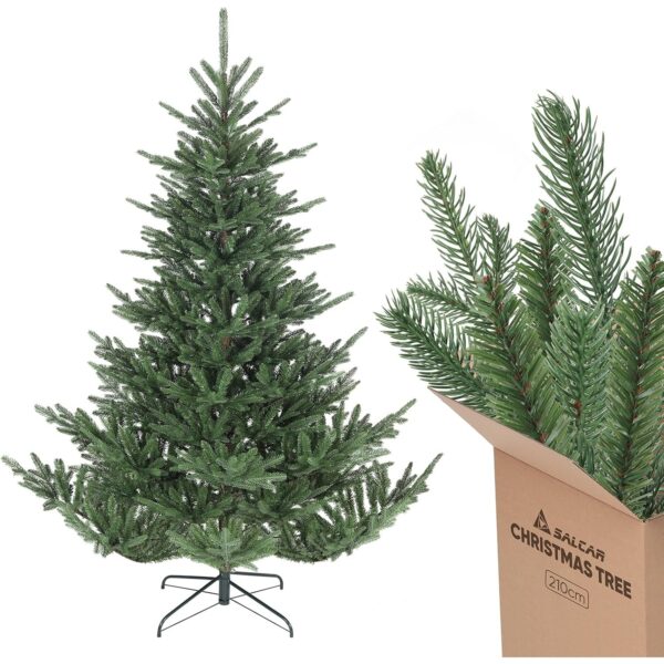 b68dac2baf2e4fc7a76102e7682db142-goods Sapin de Noël artificiel à aiguilles moulées PE/PVC - 180 ou 210 cm - SALCAR