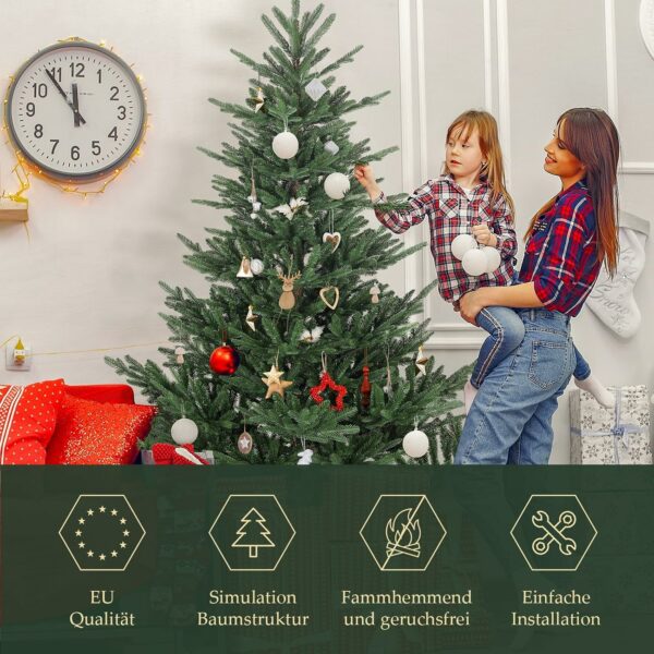 c0bcb9230572447d8143ffa7bd9e0211-goods Sapin de Noël artificiel à aiguilles moulées PE/PVC - 180 ou 210 cm - SALCAR
