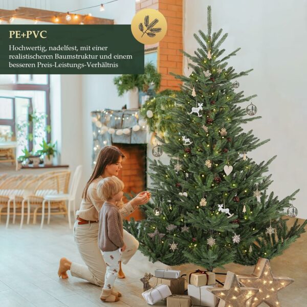 c0f9865f08724e5fbf1f7d86e455672b-goods Sapin de Noël artificiel à aiguilles moulées PE/PVC - 180 ou 210 cm - SALCAR