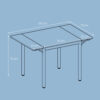 Table à manger VASAGLE pliable 84,5-120 × 78 cm - brun rustique et noir
