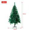 Sapin de Noël artificiel vert en PVC - 180, 210 ou 240 cm - HENGMEI