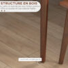 Table à manger 120 × 75 cm - pin massif marron