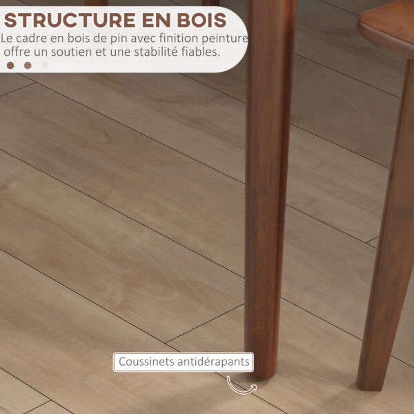 Table à manger 120 × 75 cm - pin massif marron
