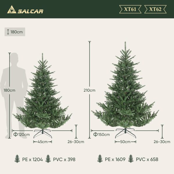 cb9423468d2943a88a9949330696dede-goods-1 Sapin de Noël artificiel à aiguilles moulées PE/PVC - 180 ou 210 cm - SALCAR