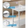 Table inox sur roulettes avec dosseret 91 x 61 x 89 cm